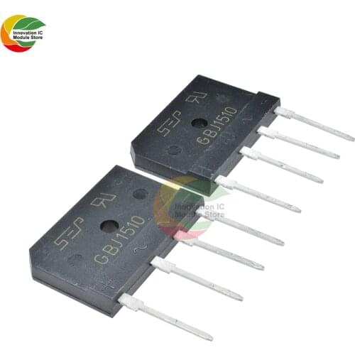 Ziqqucu 5PCS/Lot Bridge Rectifier Diode SIP-4 GBJ1510 15A 1000V Single Phase Bridge Rectifier Original Integrated Circuit