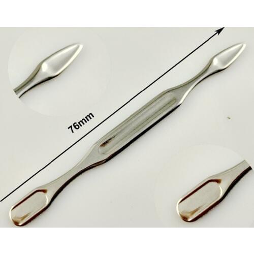 1X Stainless Steel 2 Ways Manicure Nail Art Tools Clean Nails Dead Skin Fork Spoon To Push The Cuticle Pusher Knife