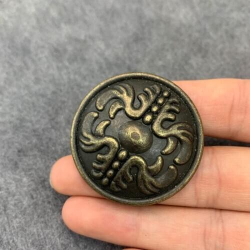 10pcs Retro Bronze Kitchen Cabinet Knobs Cupboard Door Handles Vintage Wardrobe Furniture Handle Jewelry Box Drawer Pulls 37mm