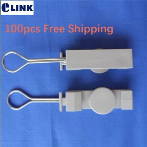 100pcs ftth fitting S type hook Flexer optical fiber fixture plastic fasteners Fiber Optic Suspension Clamp free Shipping ELINK