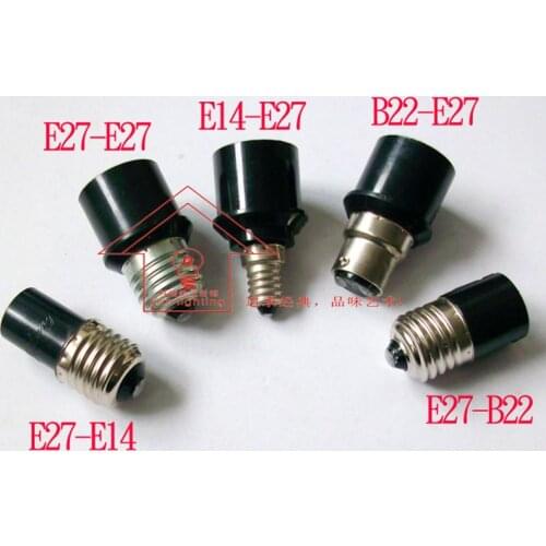 20pcs Led Lamp Bulb Base Conversion Holder Converter Socket Adapter B22 E27 E14 Fireproof Material For Home Light&Lighitng