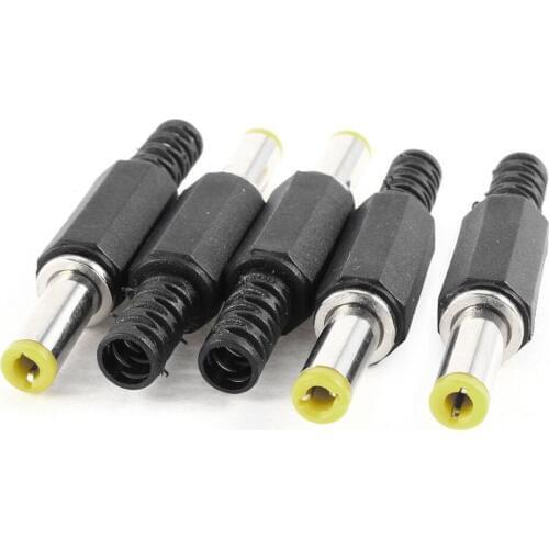 200 Pcs black 14mm DC Male Plug Power Plug Socket Supply Cable Jack Connector Adapter 5.5x2.5mm