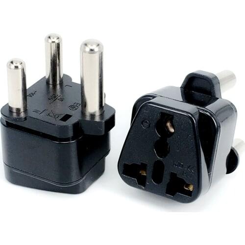 250v 15a copper Universal AU UK EU US to India Israel Malaysia Singapore Big South Africa Power Plug Adapter Type M