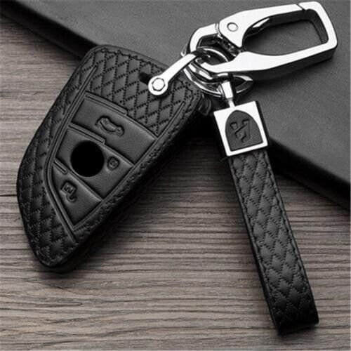 Car key case sticker for BMW X1 X5 X6 F15 F16 F48 For BMW 1 / 2 Series Plating Remote Controller Key Bag Holder for bmw KeyChain