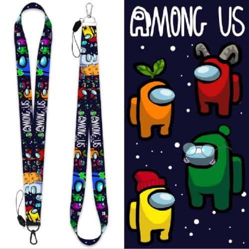 Among Us Werewolf Game Cartoon Long Phone Lanyard Key Chain Neckband ID Card Nurse Host Doctor Badge Camera Hanging Neck Lanyard