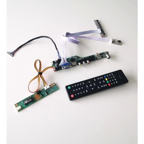 For NL10276BC28-08B/11/11F LCD panel LVDS 20Pin 1CCFL keyboard+Inverter+Remote T.V56 controller board USB VGA AV RF DIY kit