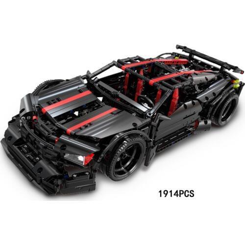 Future Dream car Technical scale black 2015 Aston Rapide Martin moc building block model bricks toys collection adult boys gifts