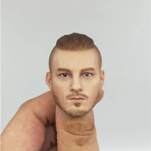 EBS001 1/6 Samurai SAKIFUJICRAIG Male Head Sculpt Carved Model For 12'' Action Figure Body In Stock