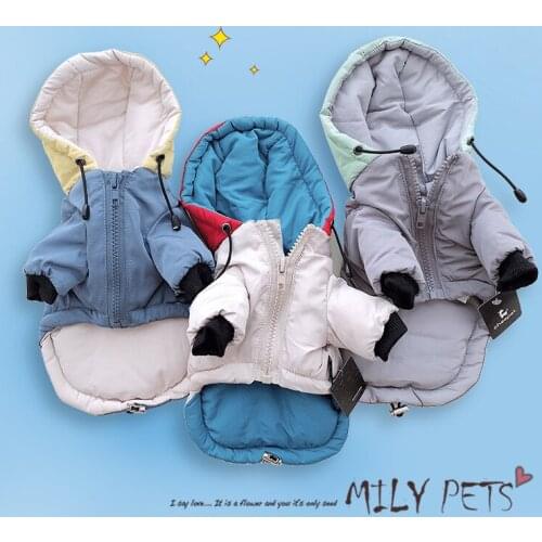 Contrast robot cotton-padded warm dog clothes Teddy pets than bears Bomei Schnauzer autumn and winter clothes Luxury Dog Clothes