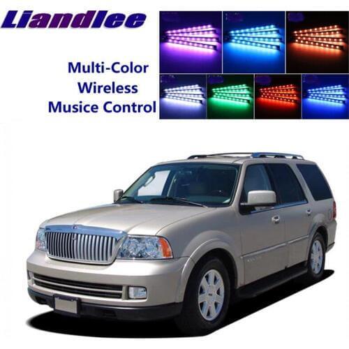LiandLee Car Glow Interior Floor Decorative Seats Accent Ambient Neon light For Lincoln Navigator MK2 2003~2006