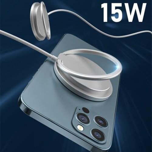 Tongdaytech 2 in 1 Magnetic Wireless Charger For Magsafe Iphone 12 Mini Pro Max 15W Fast Charging Charger Stand For Smartphone