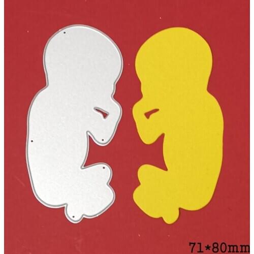 Metal Die Cut Baby 71*80mm 2021 New Crafts Cutting Dies Stencil For DIY Scrapbook Embossing Paper Cards Decorative Die Mold
