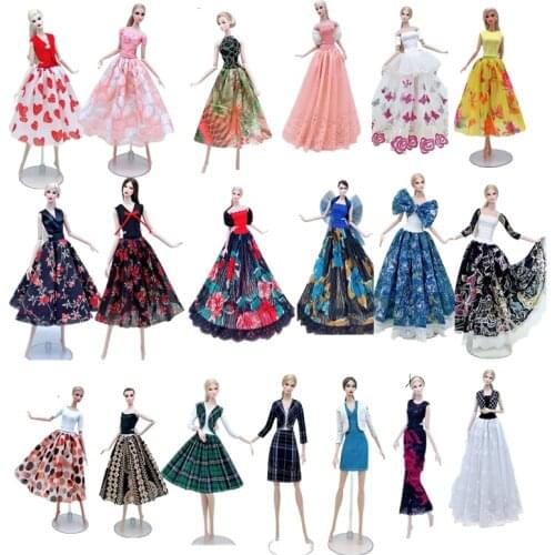 Fashion Floral Princess Dress 1/6 BJD Clothes Set For Barbie Doll Clothes Outfits Shirt Skirt Party Gown 11.5" Dolls Accessories