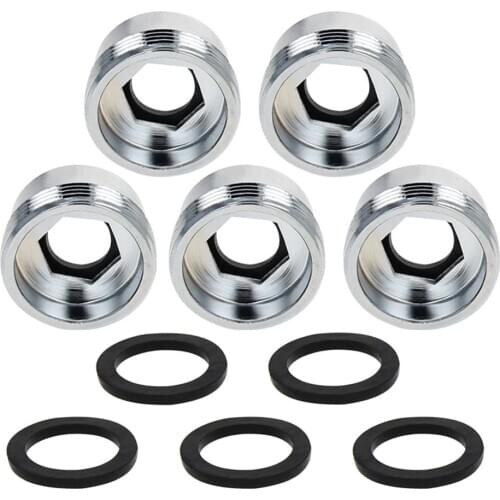 MroMax 1/3/5pcs Faucet Adapter Copper Electroplating Connection Type 24mm Diameter 16/18/20mm Inner 16/18*1 to 22 Garden Hose