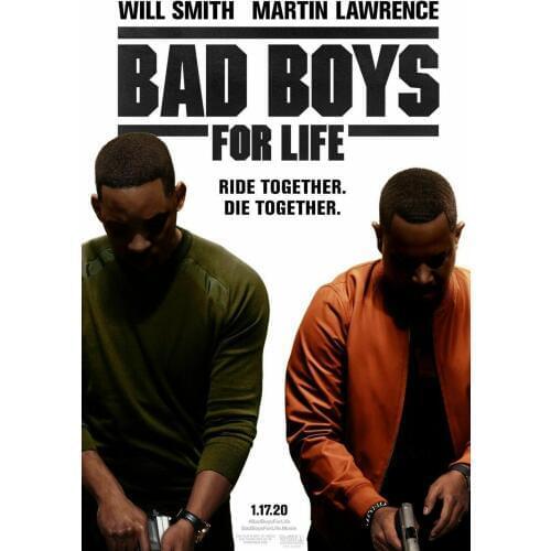 Bad Boys For Life Will Smith Martin Lawrence Movie Silk Fabric Wall Poster Art Decor Sticker Bright