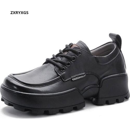 2021 New Classic Retro Shoes Platform Sneakers 100% All Natural Genuine Leather Light Comfort Heighten Shoes Wedges High Heels