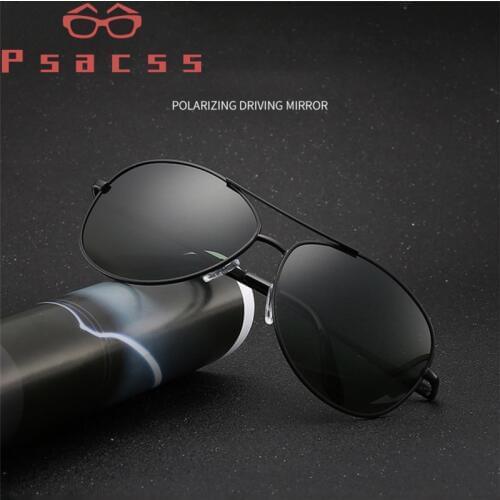 Psacss NEW Pilot Polarized Sunglasses Men Women Alloy Frame Classic Brand Designer Sun Glasses For Driving Fishing Shades UV400