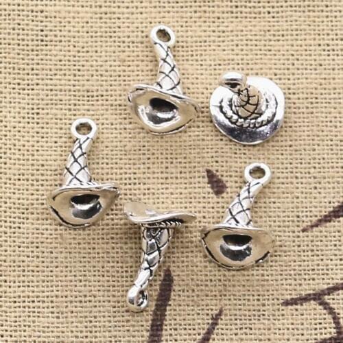 15pcs Charms Magician Magic Hat 15x11x10mm Antique Making Pendant fit,Vintage Tibetan Silver color,DIY Handmade Jewelry