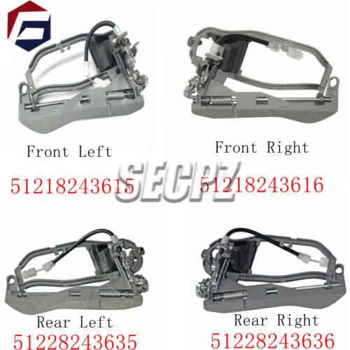 Door Handle Carrier Frame Exterior Front rear Left right LH Driver Side for 00-07 BMW X5 e53 51218243615 51218243616 51228243635