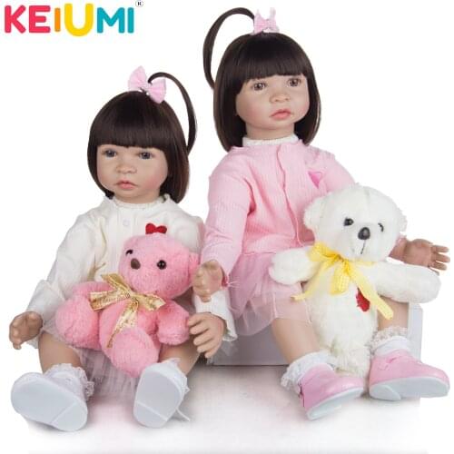 New Arrive KEIUMI Silicone Reborn Baby Dolls 24 Inch 60 CM Truly Princess Reborn Baby Twins Gifts For Kids Childrens Day
