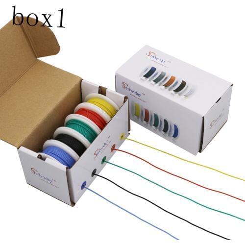 50m 30AWG Silicoone Wire 5 color Mix box 1 box 2 package Electrical Wire Line Copper DIY