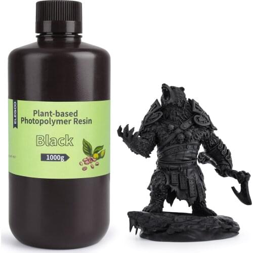 ELEGOO 1000ml Plant-based 3D Printer Resin 405nm UV Resin for LCD 3D Printer Eco-friendly Printing Material Light Odor Black