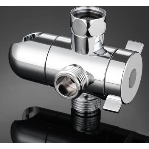 ABS Three-Way Handheld Shower Head Diverter Connector Adjustable Shower Arms Mounted Valve Splitter Sprayer Fix Bracket Bathroom