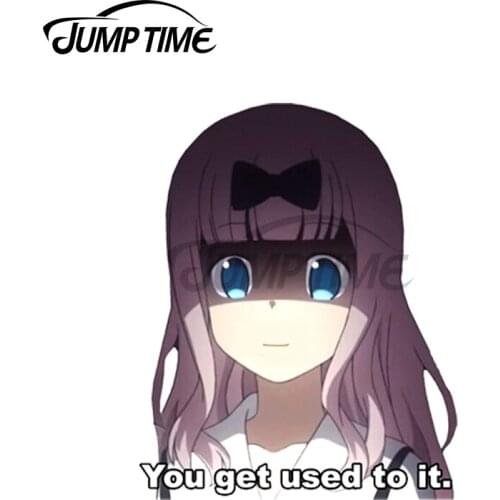 Jump Time 13 x 6.8cm For Chika Fujiwara Kaguya Crossover Goblin Slayer Car Windows Decal Waterproof Vinyl Sticker Decoration