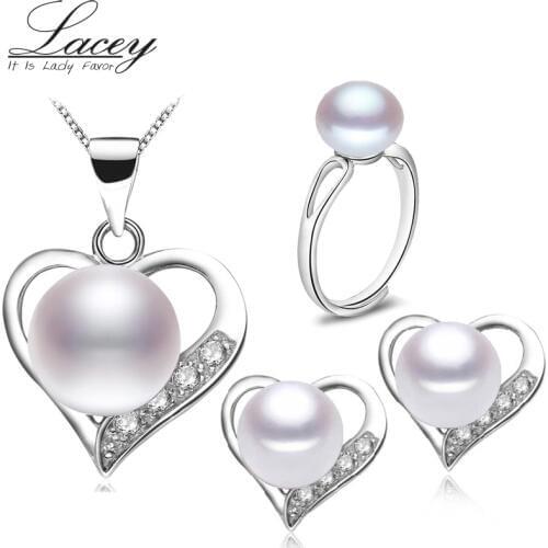 Real natural pearl jewelry sets 925 sterling silver,wedding jewelry sets for women,big pearl jewelry daughters birthday gift