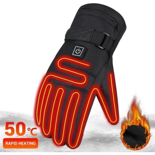 Winter Cycling Gloves Bicycle Warm Water-resistant Outdoor Bike Skiing Motorcycle Heated Gloves Touchscreen MTB Gloves