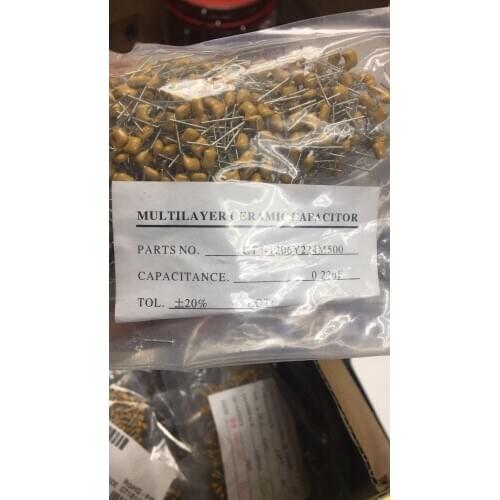 100% New and original CT4-1206Y224M500 1206 0.22PF 20% Monolithic capacitors