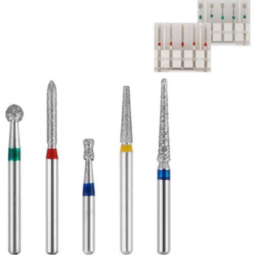 100 Dental Diamond Burs Flat-end Tapered FG 1.6M for for High Speed Handpiece