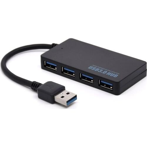4 Port USB3.0 HUB USB3.0 Splitter cable for computer laptop with Power DC3.5 jack