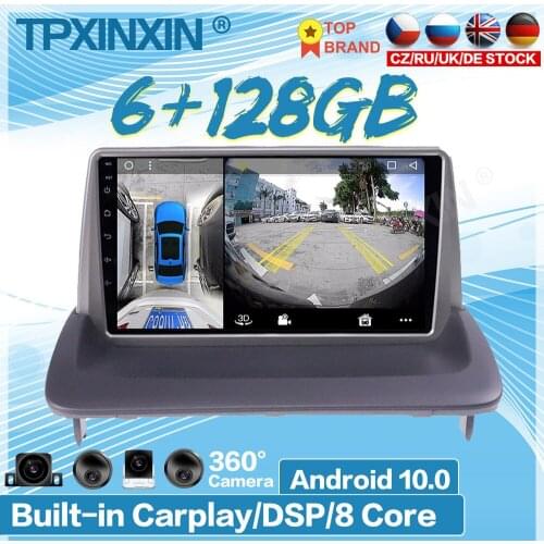 6GB+128GB For VOLVO C30 S40 C70 2006+ 360 HD Auto Surround View Camera Car Multimedia Player Stereo Radio GPS Navigation