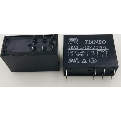 Free shipping 10pieces/lot 100%Original New TIANBO TRA2L-12VDC-S-Z TRA2L-12V-S-Z TRA2L-DC12V-S-Z 8PINS 16A 12VDC Power Relay