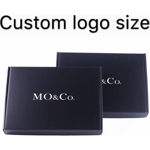500pcs custom logo size paper box Custom boxes gift box bag Corrugated paper shipping mailer boxes Packaging Clothes shirt Box