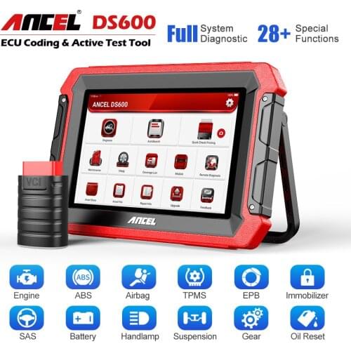 Ancel DS600 Diagnosis Auto Scanner OBD2 Automotivo Scanner Active Test Brake Emission Fuel System OBD 2 Car Diagnostic Tools