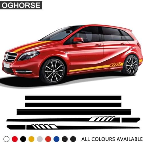 For Mercedes Benz B Class W246 W247 B180 Accessories Car Door Side Stripes Skirt Sticker Edition 1 Styling Car Hood Decal