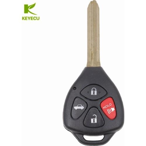 KEYECU Replacement 3 + 1 Buttons Remote Key Fob 315MHz 4D67 Chip for Toyota AVALON 2008-2012, COROLLA 2009-2010 GQ4-29T