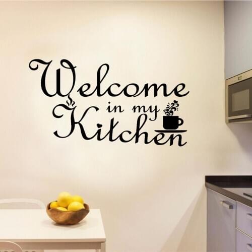 Kitchen Welcome Signage Wall Art Decal Kitchen Sticker For Home Kitchen Decoration Removable A002757