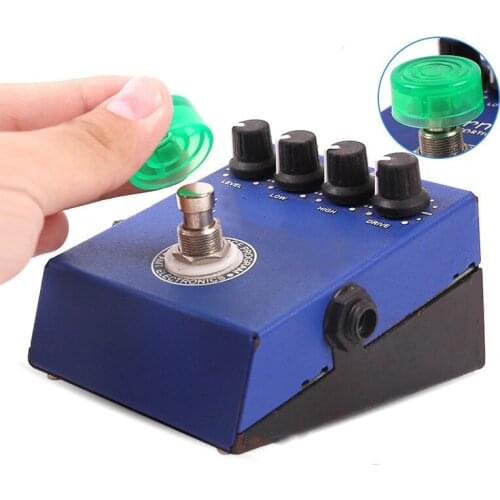 Hot 1Pc Electric Guitar Effects Pedal Switch Knob Cap Footswitch Topper Plastic Protector Button Bumper Foot Nail Cap Amplifiers
