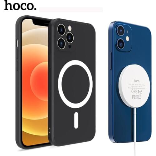 Hoco Liquid Silicone Wireless Magnetic Case For iPhone 12 Pro Max 12 Mini Anti-Shock Full Camera Lens Protective Cover 11Pro Max