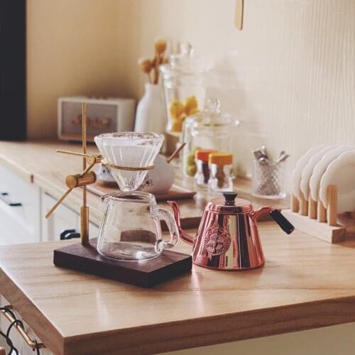 Cute 1/12 Scale Dollhouse Miniature Pour Over Coffee Pot Dripper Set Pretend Play Mini Food Cups for OB11 Doll Kichen Toy