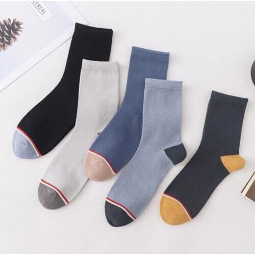 Fashion Patchwork Mens Socks Long Cotton Socks High Qaulity Casual Socks Male Autumn Winter Warm Sock Hosiery chaussette homme
