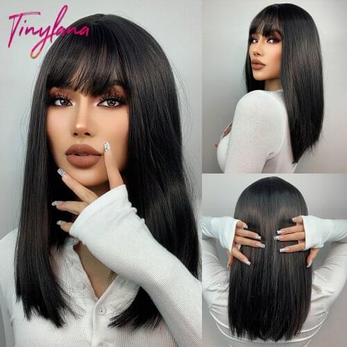 TINY LANA Short Straight Bobo Hair Honey Brown Blonde For America Africa Woman wigs Cosplay Party Synthetic Wigs Heat Resistant