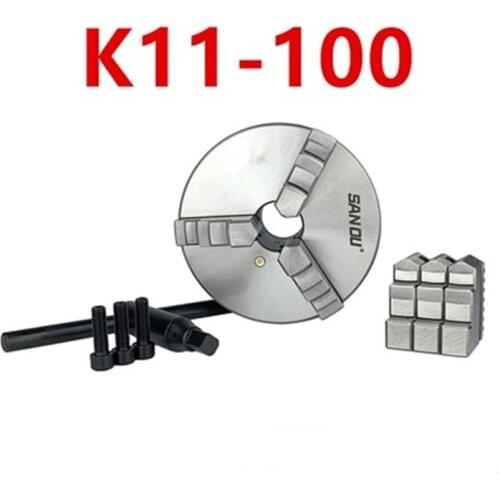 K11 100 K11-100 high-precision three/3 jaw chuck self-centering chucks 100mm 4 inch for Mechanical lathe,Mini lathe