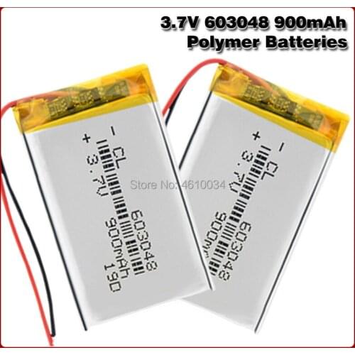 Rechargeable 900mAh Lipo Battery 603048 Lithium Polymer Li-Po li ion Battery Lipo cells For Speaker Drone GPS MP3 MP4 Toy DIY