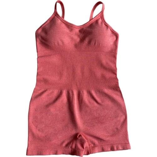 Sexy workout jumpsuit For Women Seamless Sportswear Sports Jumpsuit Tight-Fitting Sling One-Piece Sports Clothing Yoga Set