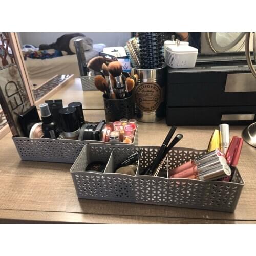 5 Cells Plastic Organizer Storage Box Tie Bra Socks Drawer Cosmetic Divider Make Up Storage Organizer Storage Drawers Plastic