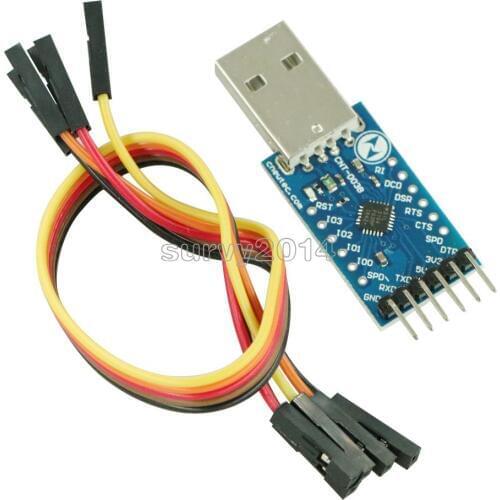 USB 2.0 to TTL UART 6PIN Module Serial Converter CP2104 STC PRGMR Replace CP2102 With Dupont Cables